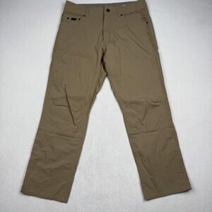 Kuhl Radikl Pants Mens 33x32 Beige Hiking Stretch Knit Panels Outdoor Trail